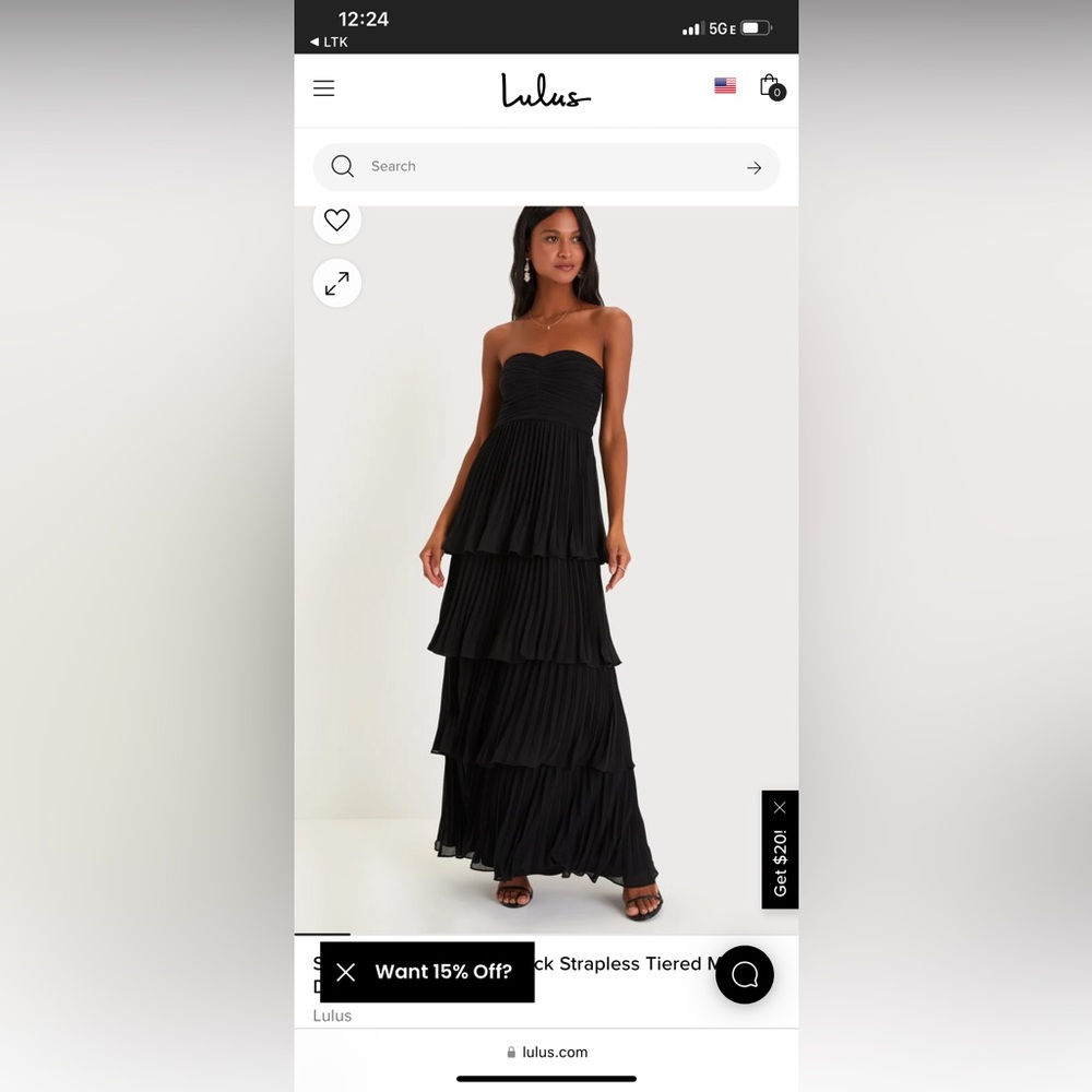 Black Formal dress from Lulus size large